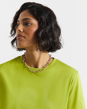 Chocolate & Olive 2 Pack Curved Hem Longline T-Shirts