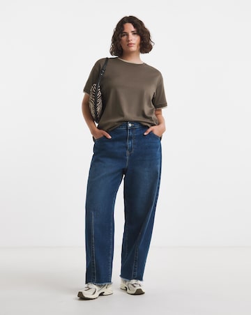 Simply Be Chocolate & Oat Double Layer T-Shirt