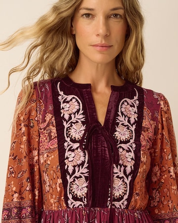 Monsoon Hunter Floral Jersey Midi Dress