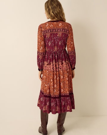 Monsoon Hunter Floral Jersey Midi Dress