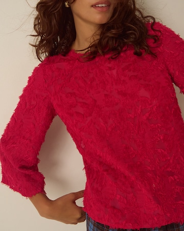 Monsoon Chrissy Bell Sleeve Fringe Top