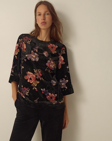 Monsoon Abril Floral Devore Velvet Top