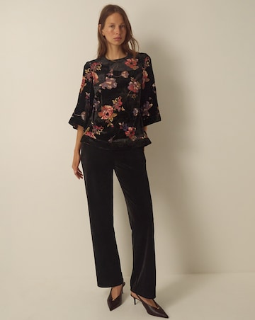 Monsoon Abril Floral Devore Velvet Top