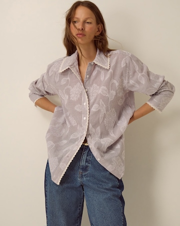 Monsoon Ariella Jacquard Stripe Shirt