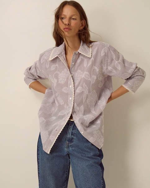 Monsoon Ariella Jacquard Stripe Shirt