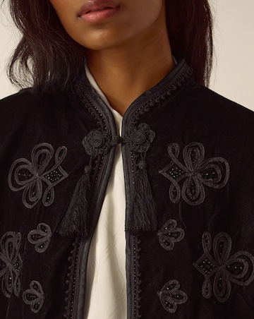 Monsoon Fenya Velvet Cape Coat