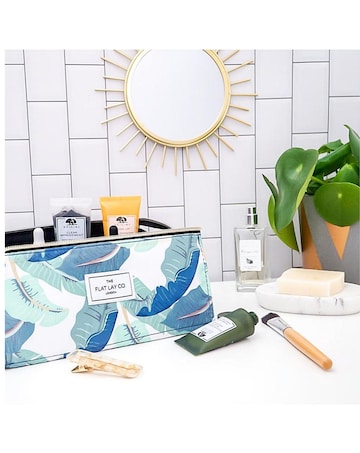 The Flat Lay Co. Makeup Box Bag - Tropical Leaves