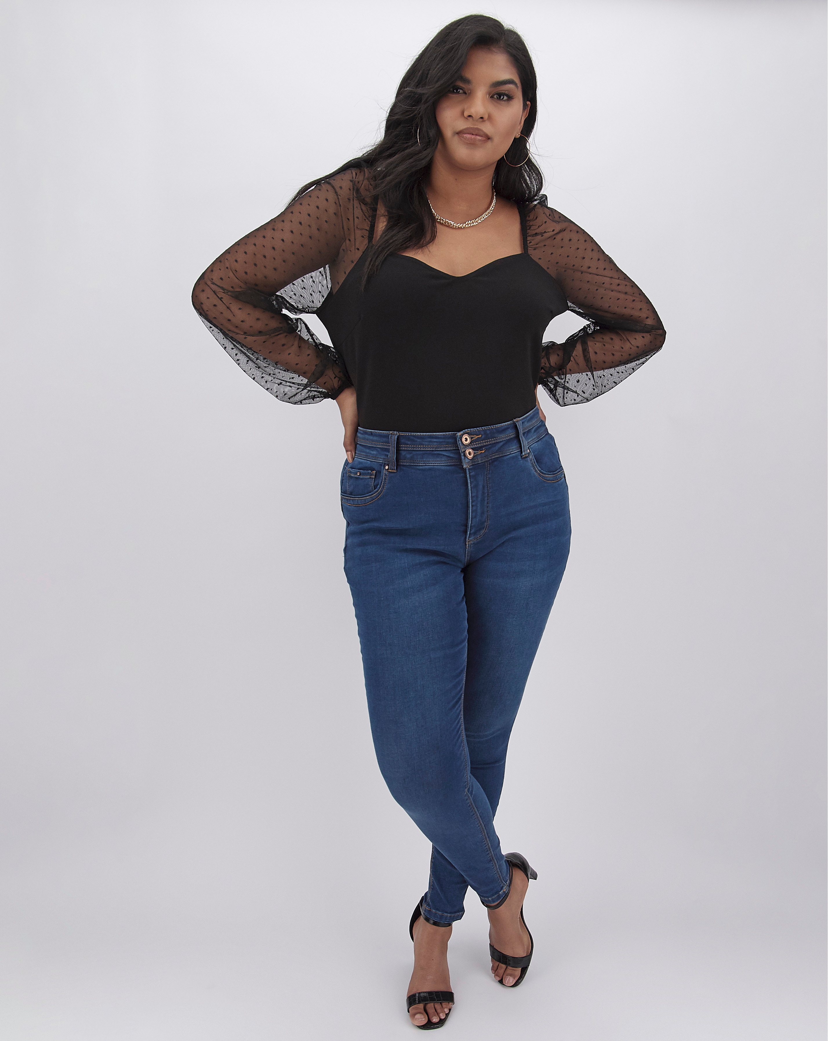 Shape \u0026 Sculpt Mid Blue Skinny Jeans 