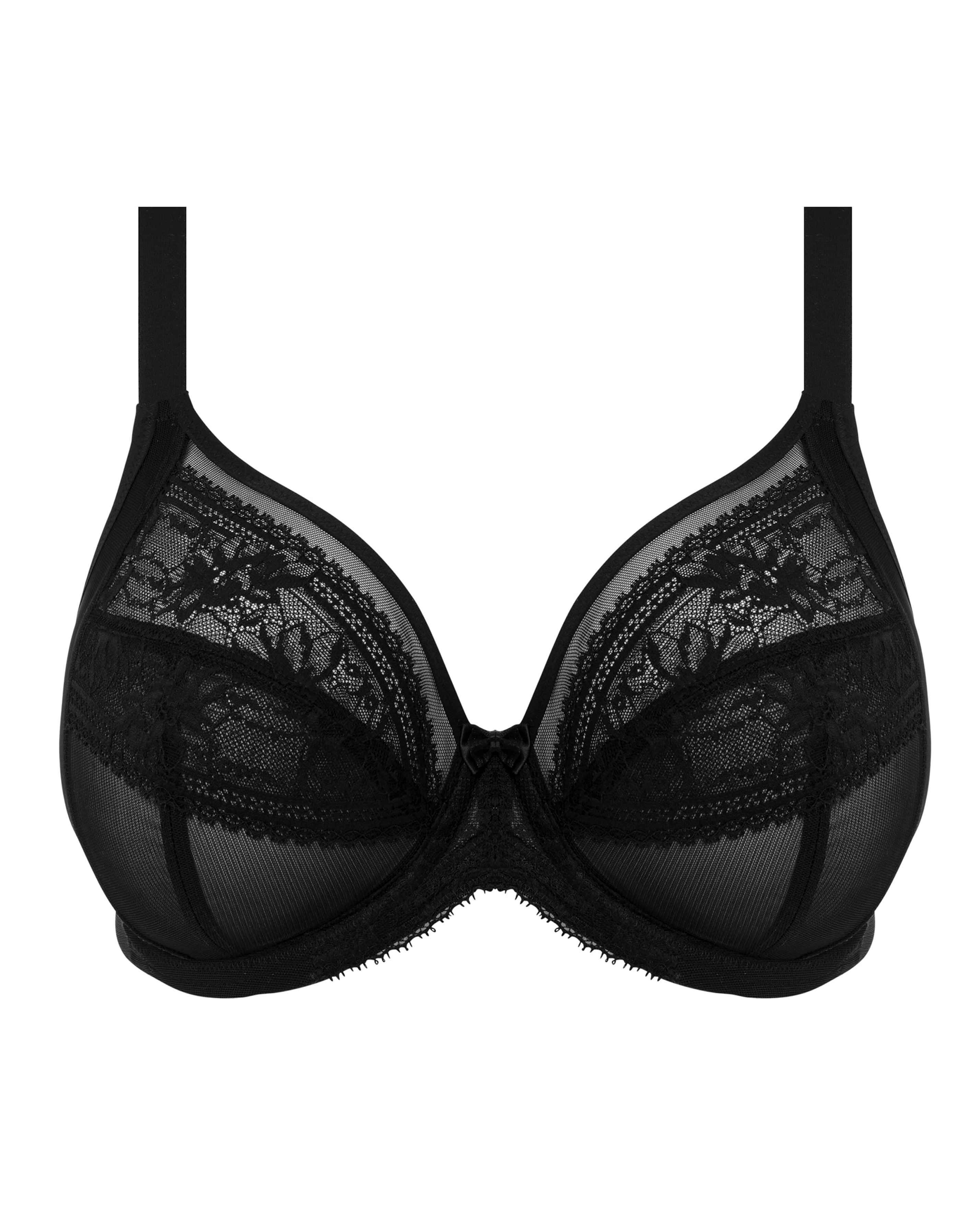 Elomi DD+ Kendra Plunge Wired Bra In Black | UK Size 40DD Women's