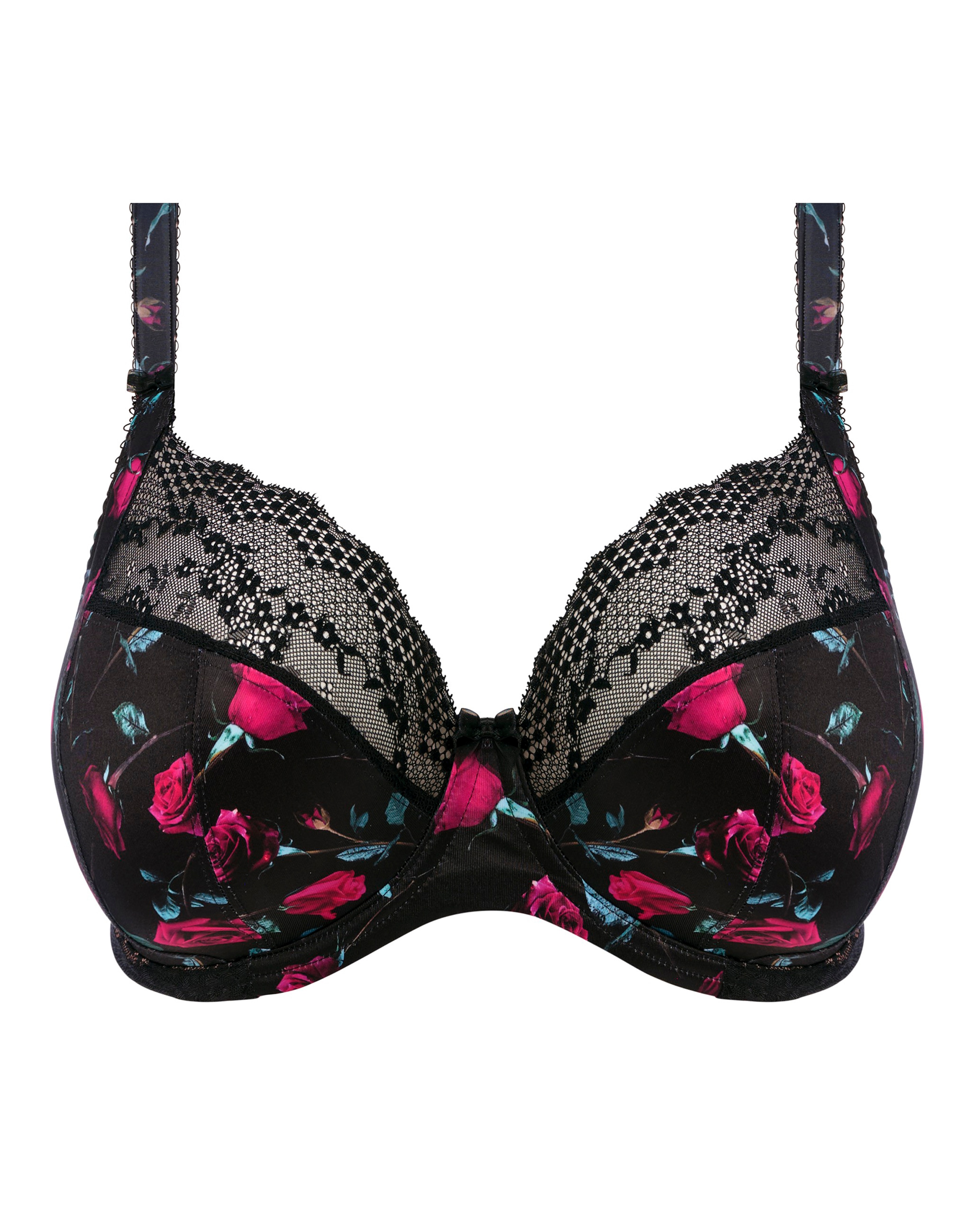 Elomi Lucie Printed Plunge Bra In Rock n rose | UK Size 36D Women's