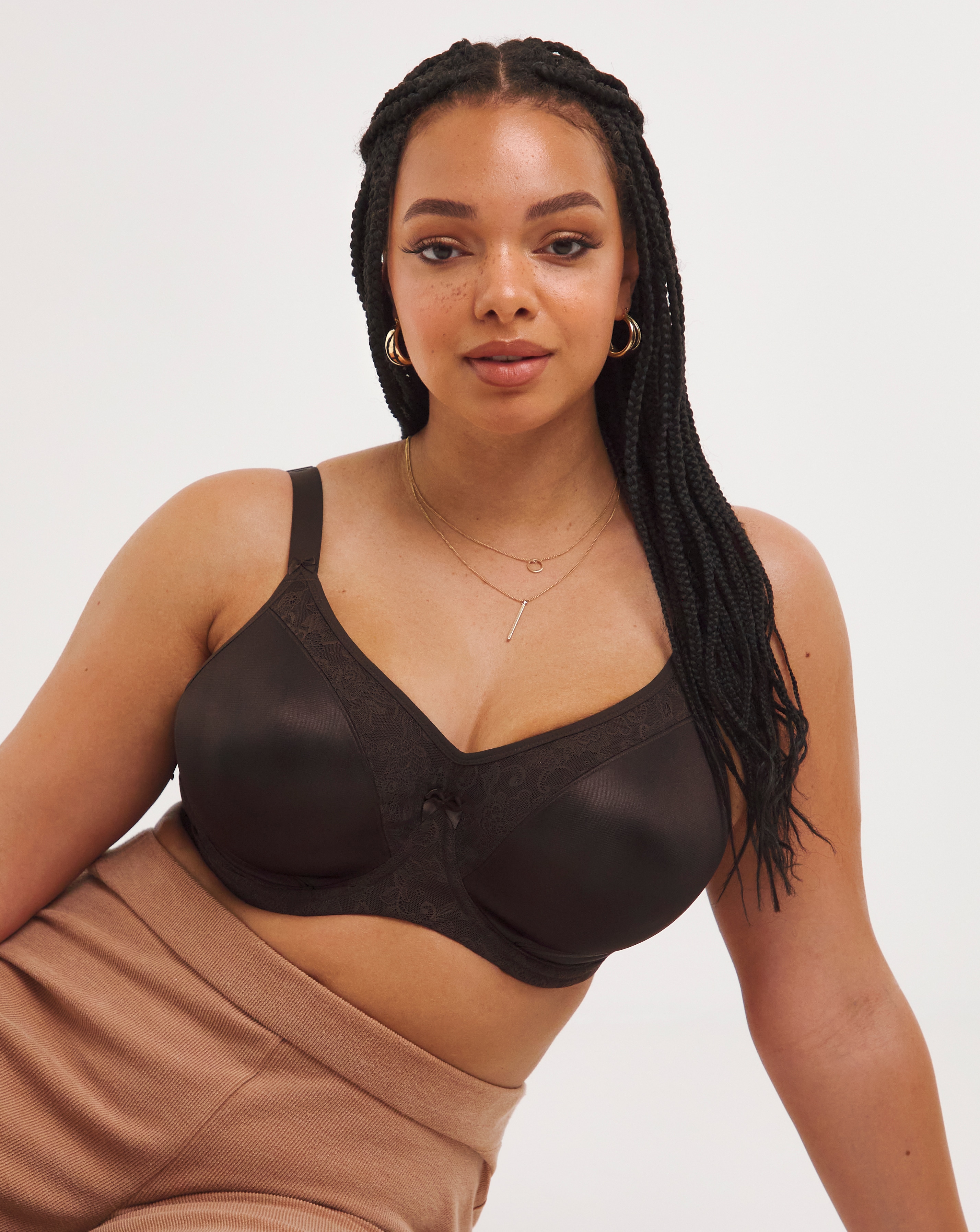 Goddess Yvette Moulded Cup Bra Choc