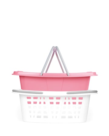 Beldray Set of 2 Laundry Baskets Pink