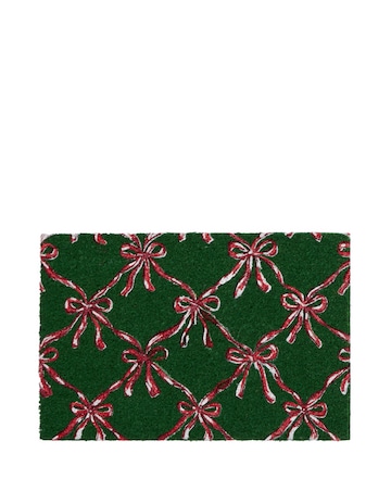 My Mat Printed Coir Christmas Festive Bows Doormat