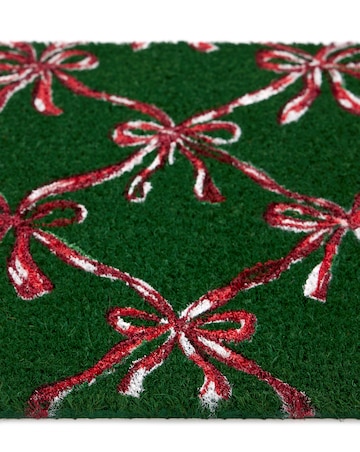 My Mat Printed Coir Christmas Festive Bows Doormat