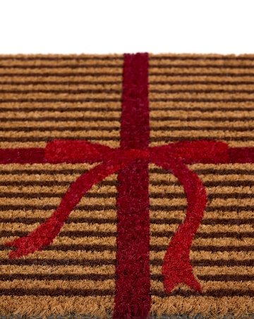 My Mat Printed Coir Christmas Gift Wrapped Doormat