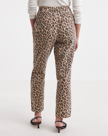 Pure Cotton Leopard Straight Leg Jean