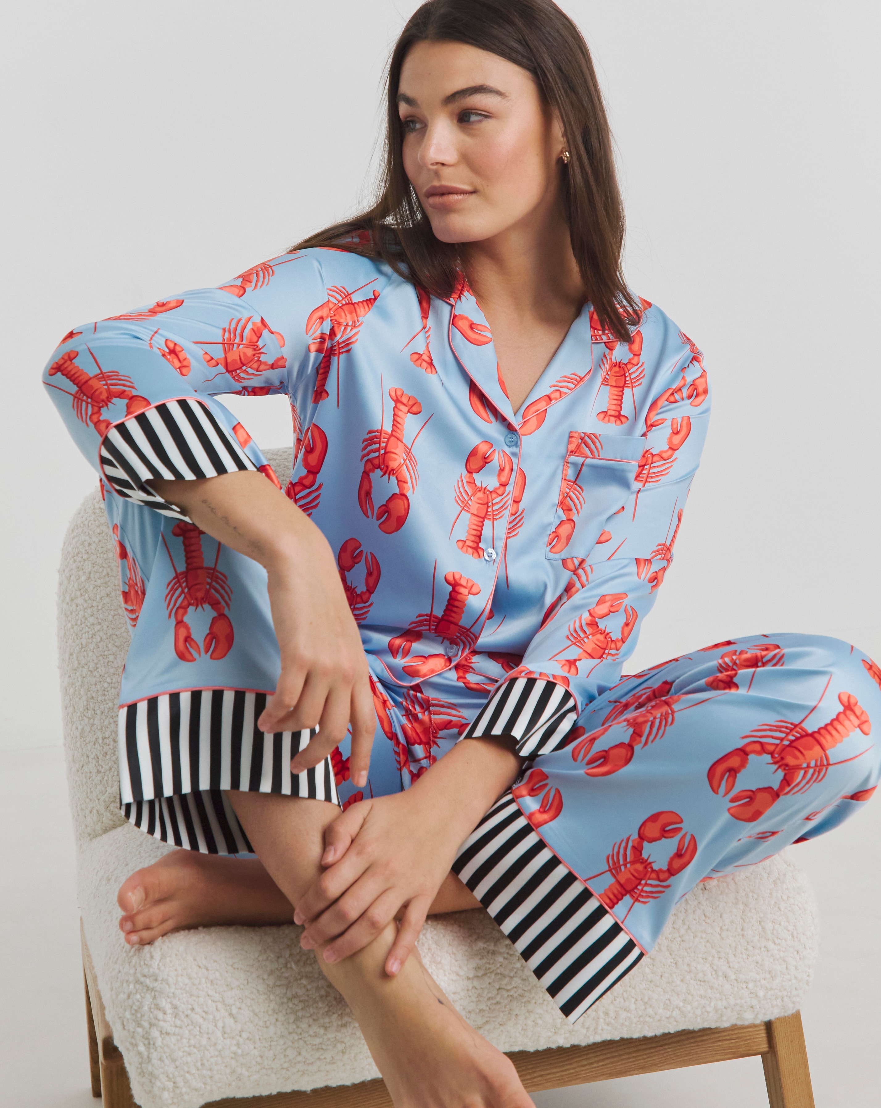Chelsea Peers Lobster Stripe PJ Set