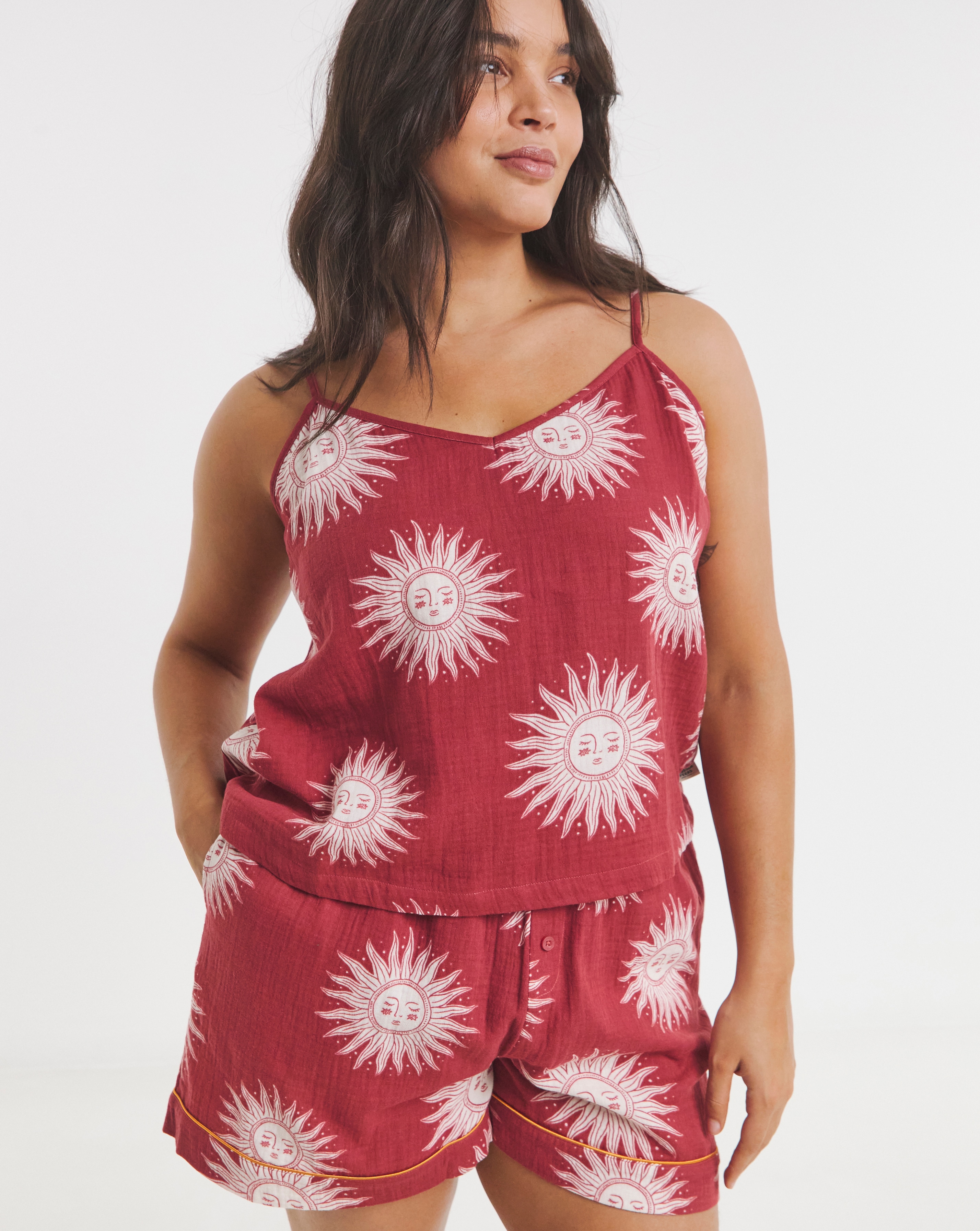 Chelsea Peers Cheesecloth Strappy PJ Set