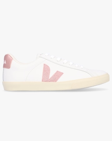 Veja Esplar Logo Extra White Nacre Leather Trainers