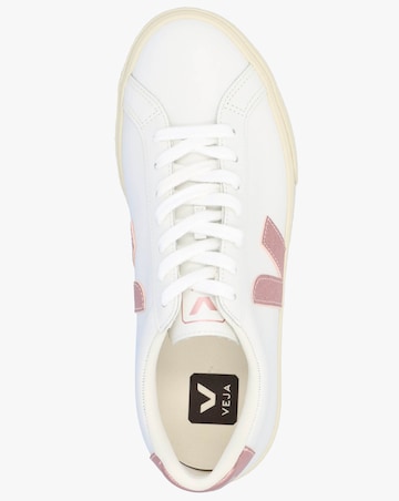 Veja Esplar Logo Extra White Nacre Leather Trainers