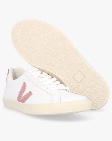 Veja Esplar Logo Extra White Nacre Leather Trainers