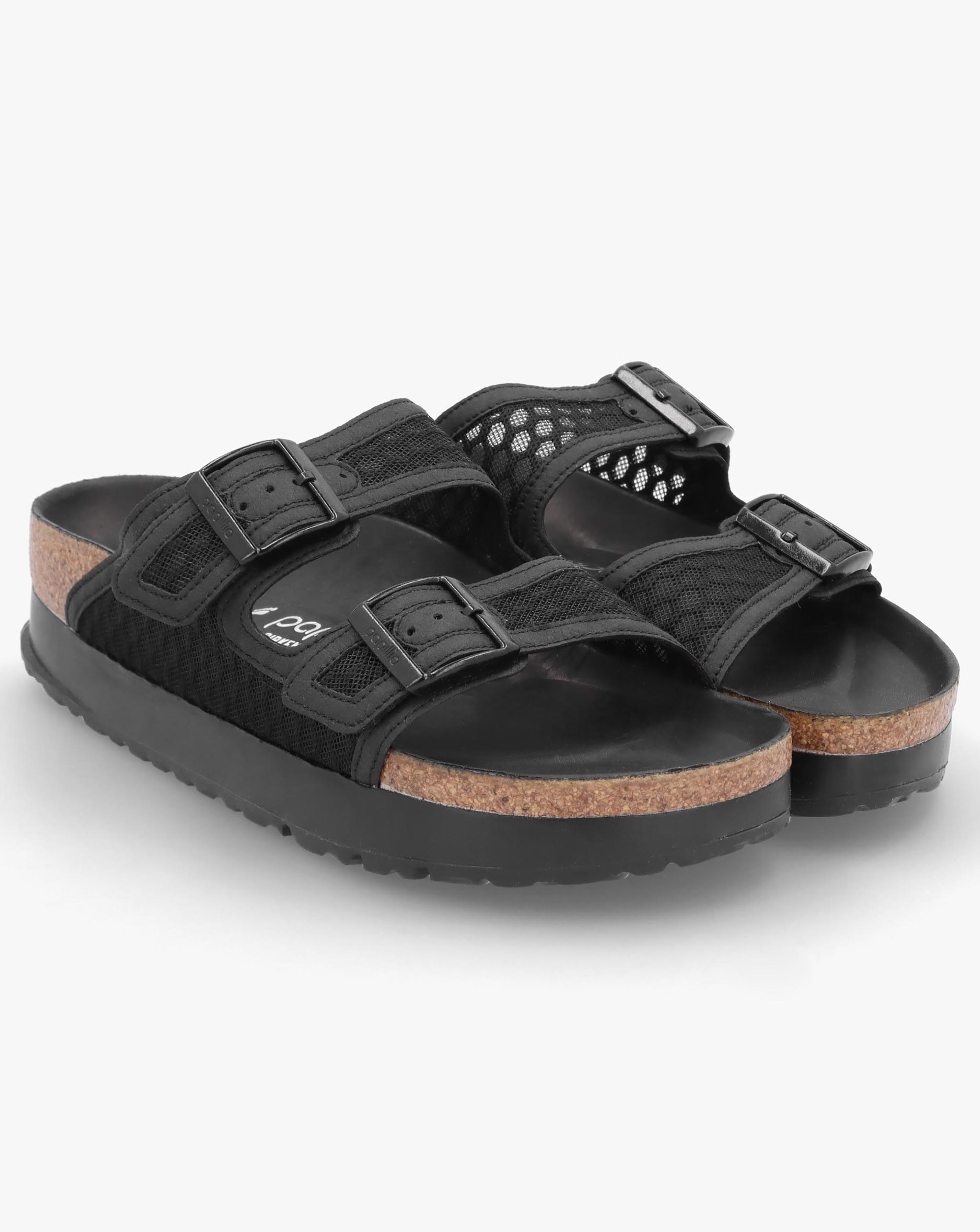 Papillio By Birkenstock Arizona Pap Flex Platform Black Mules Narrow Width Simply Be