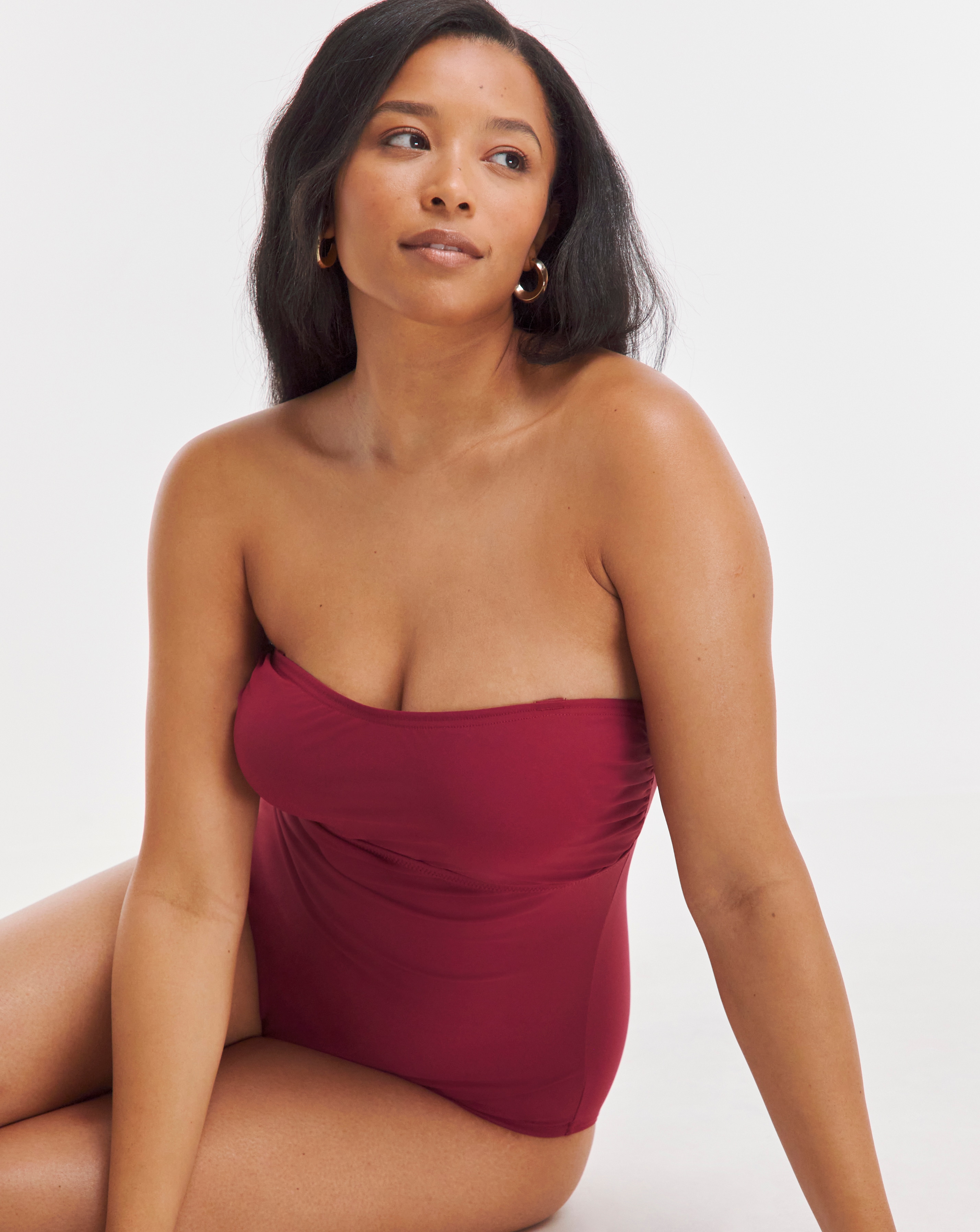 Figleaves Icon V Bar Bandeau Swimsuit