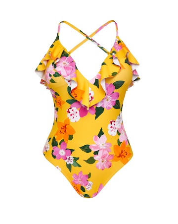 Figleaves PANAMA Soft Plunge Frill Swimsuit