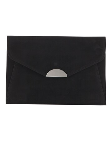 Semi Circle Hardware Black Clutch
