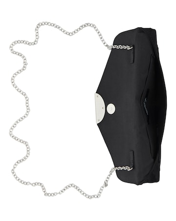 Semi Circle Hardware Black Clutch