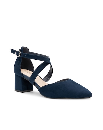 Paradox London Ffion Wide E Fit Block Heel Courts