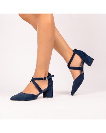 Paradox London Ffion Wide E Fit Block Heel Courts