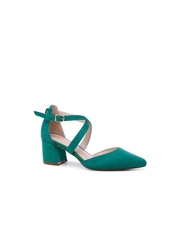 Paradox London Ffion Wide E Fit Block Heel Courts