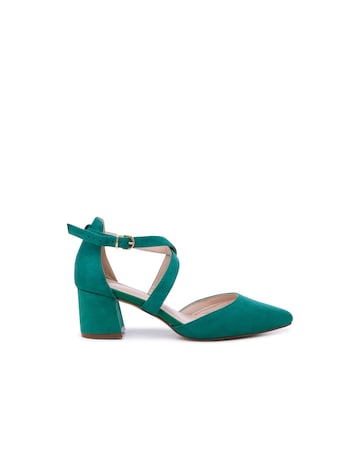 Paradox London Ffion Wide E Fit Block Heel Courts