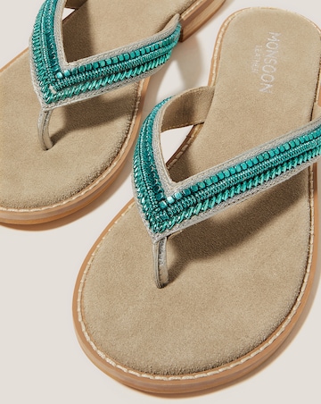 Monsoon Sia Beaded Flip Flop Sandals