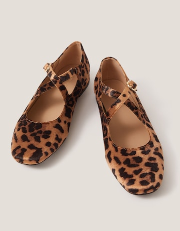 Monsoon Erin Leopard Print Ballet Flats