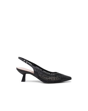 Paradox London Tamsin Crystal Mesh Kitten Heel Shoes