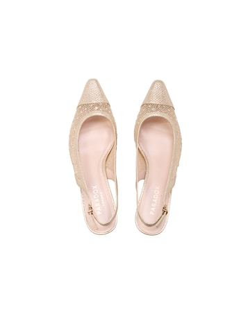 Paradox London Tamsin Crystal Mesh Kitten Heel Shoes
