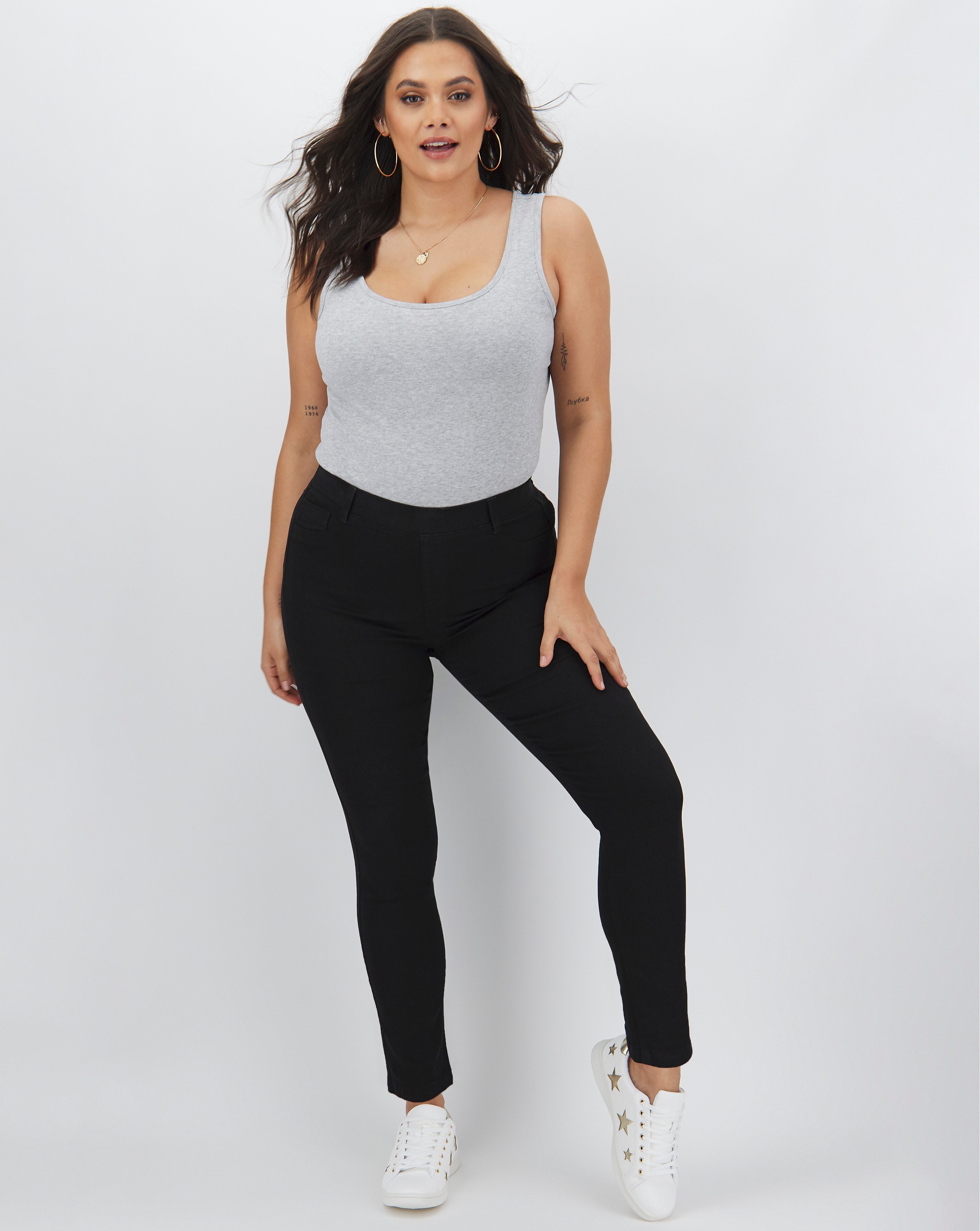 Bella Black Slim Leg Jeggings | Simply Be