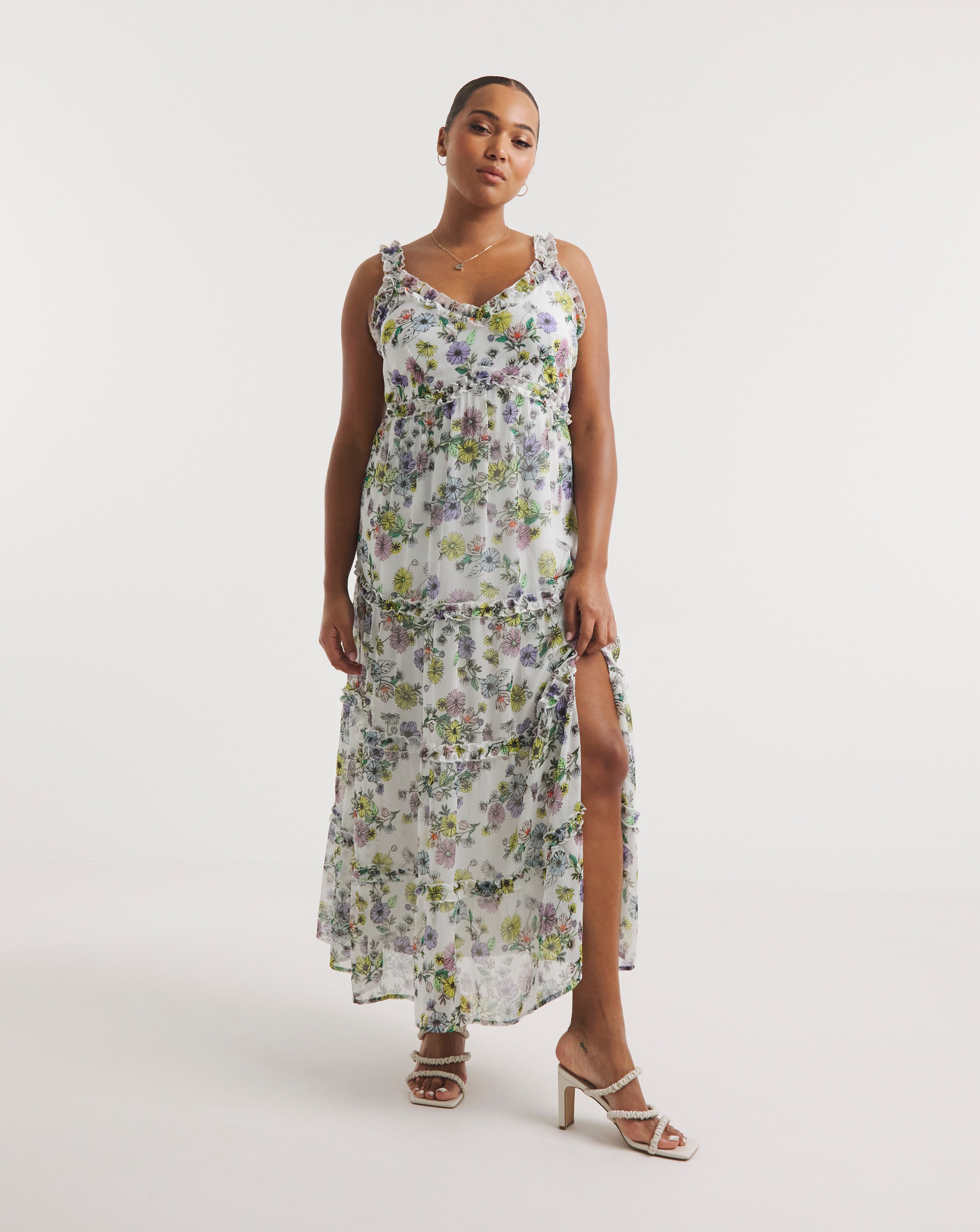 Plus size sales white cami dress