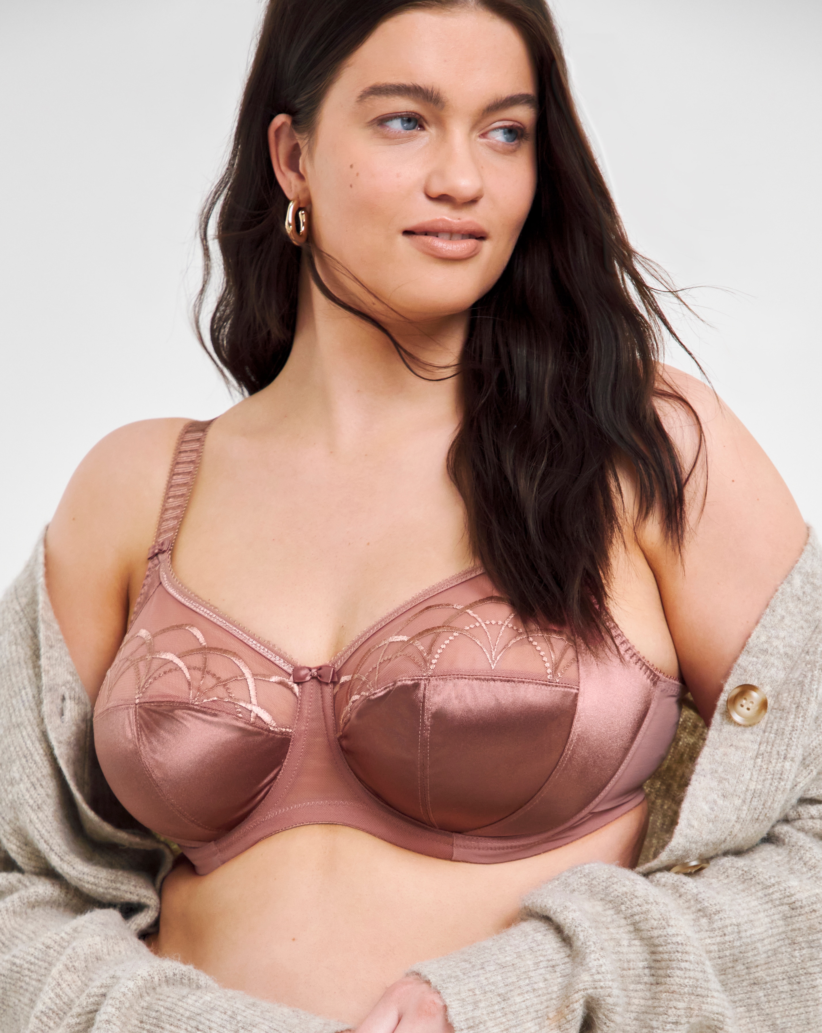 Elomi DD+ Cate Full Cup Wired Bra In Rosewood | UK Size 34E Women's