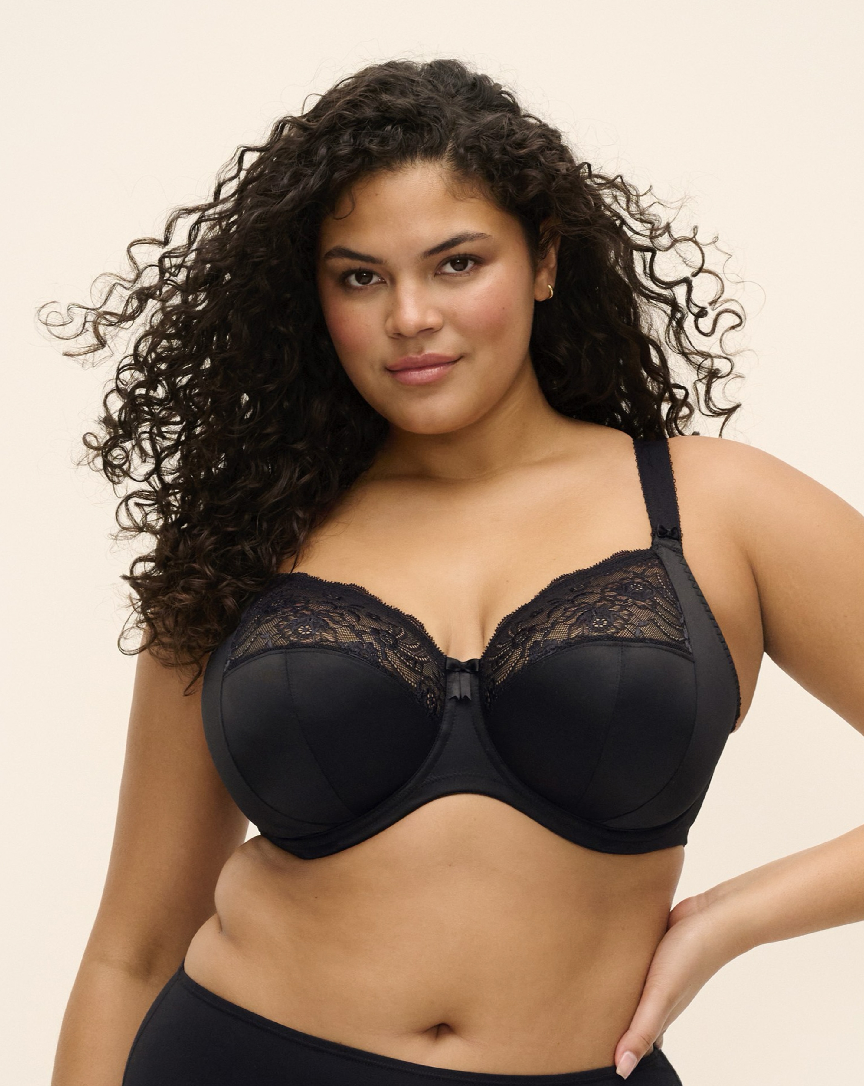 New In - Elomi Morgan Full Cup Wired Bra - Black - Size 38E - Women's