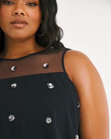 Joanna Hope Tiered Embellished Dress