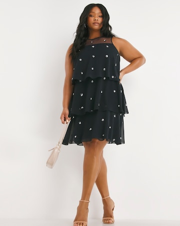 Joanna Hope Tiered Embellished Dress