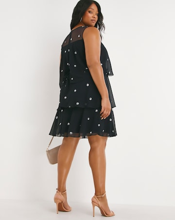 Joanna Hope Tiered Embellished Dress