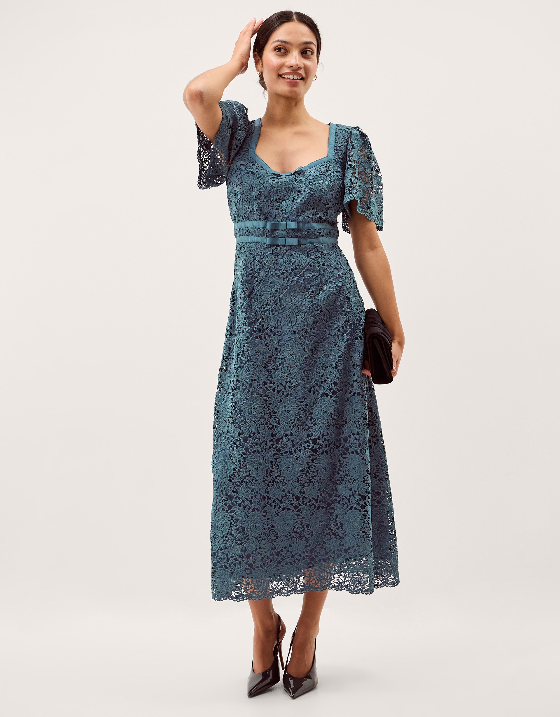 Monsoon Regina Short Sleeve Midi Dress