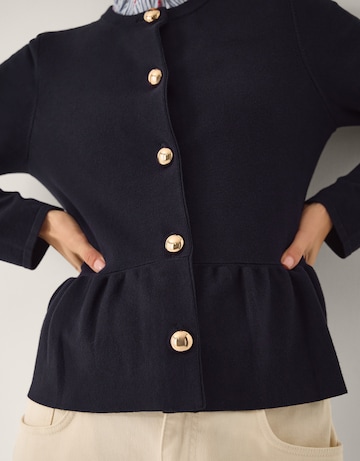 Monsoon Prune Peplum Cardigan