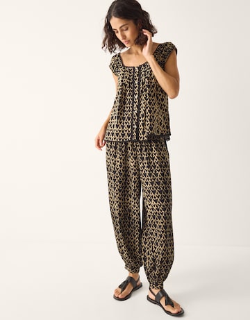 Monsoon Arti Print Button Top