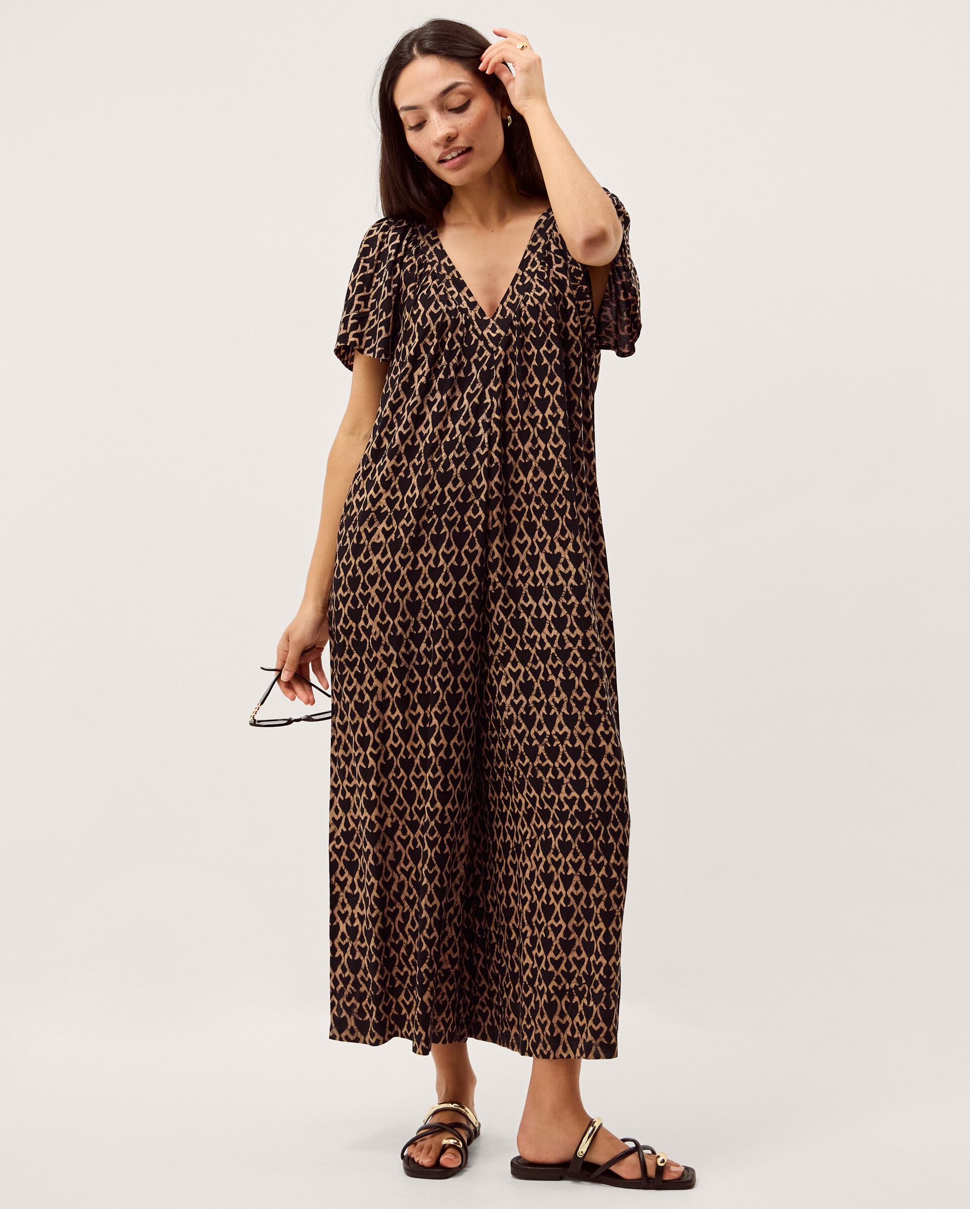 Monsoon Arti Print Wide Leg Jumpsuit