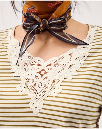 Monsoon Lauren Lace Stripe Jersey Top